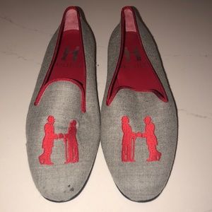 Hadleighs slip on red and grey size 36.5
